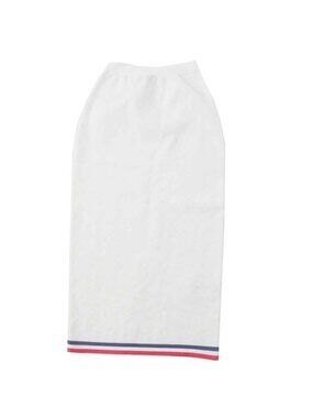 Fendi 2023 Fzq719 ANZE Logo Pattern Long Tight Skirt White Pink Gray 36